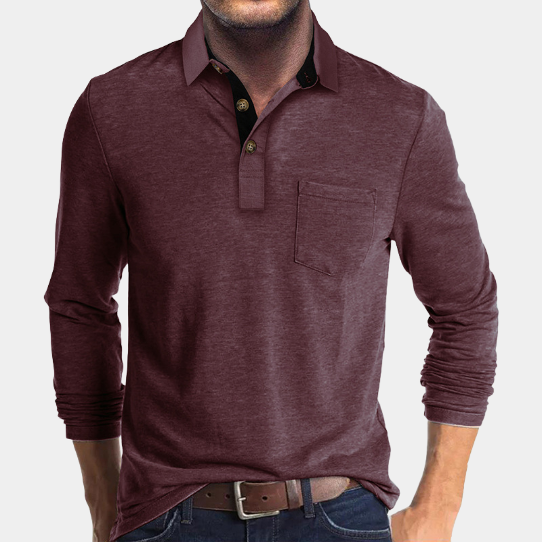 Everford™ | Graham – Classic Long-Sleeved Polo Shirt