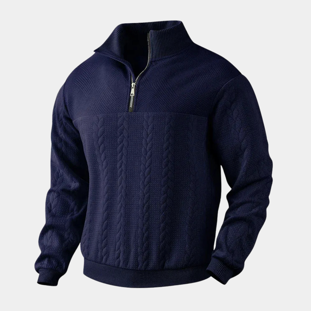 Everford™ | Nigel – Textured Half-Zip Jumper