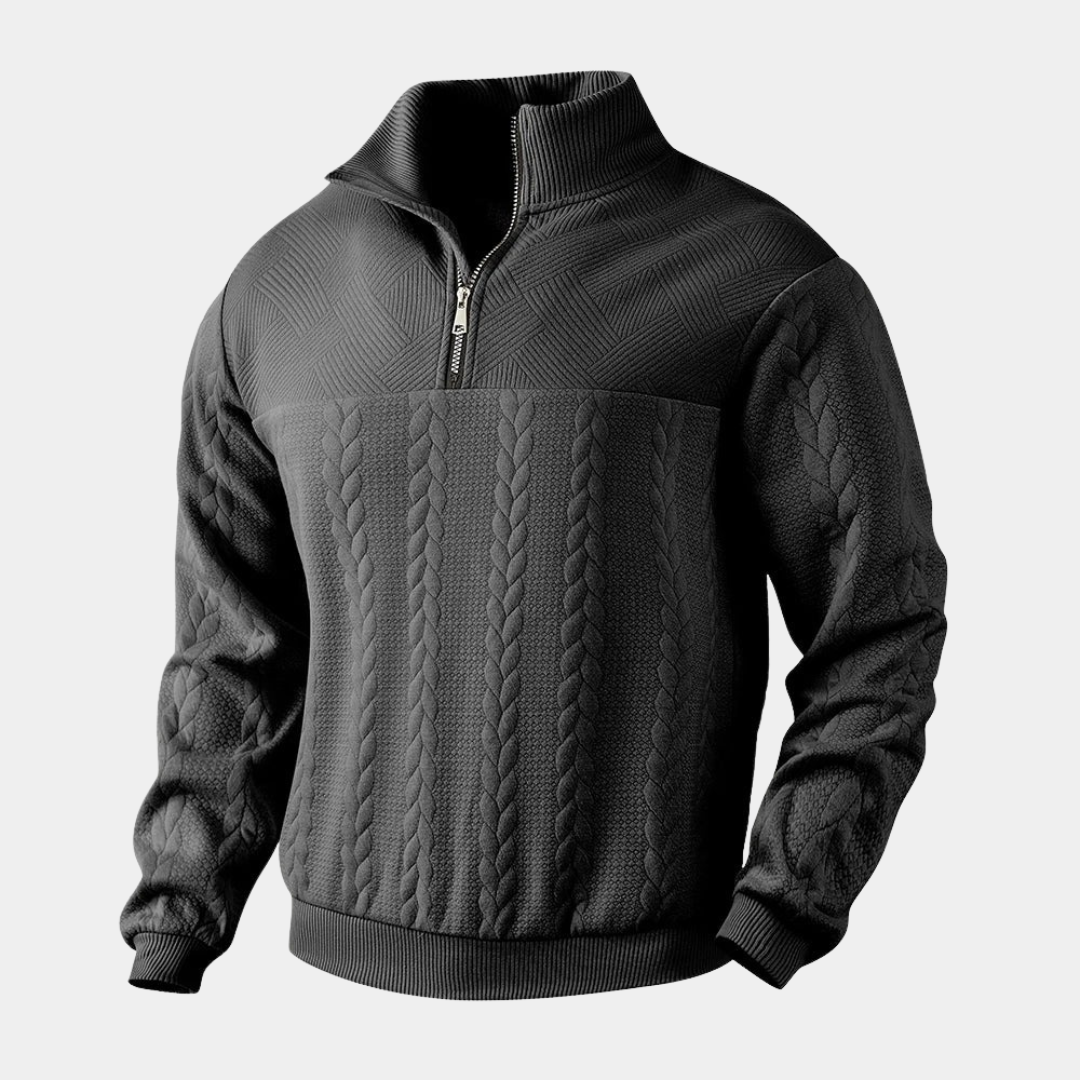 Everford™ | Nigel – Textured Half-Zip Jumper