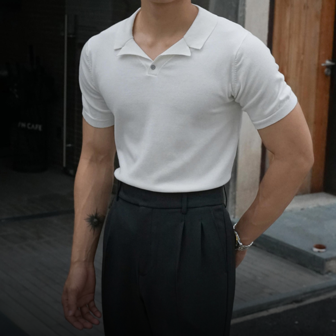 Everford™ | Adrian – Open Collar Polo Shirt