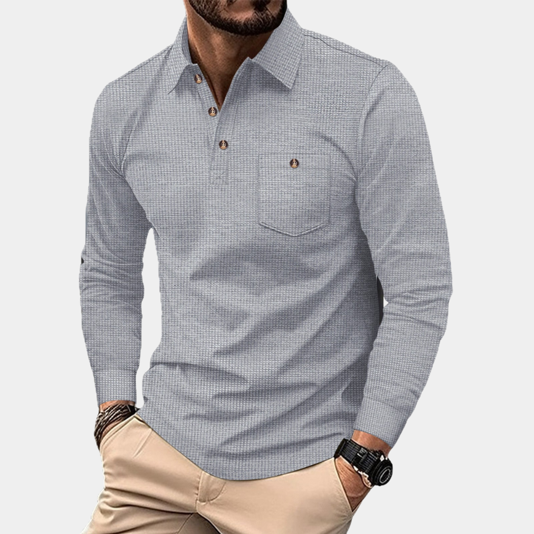 Everford™ | Colin – Long-Sleeved Polo with Chest Pocket