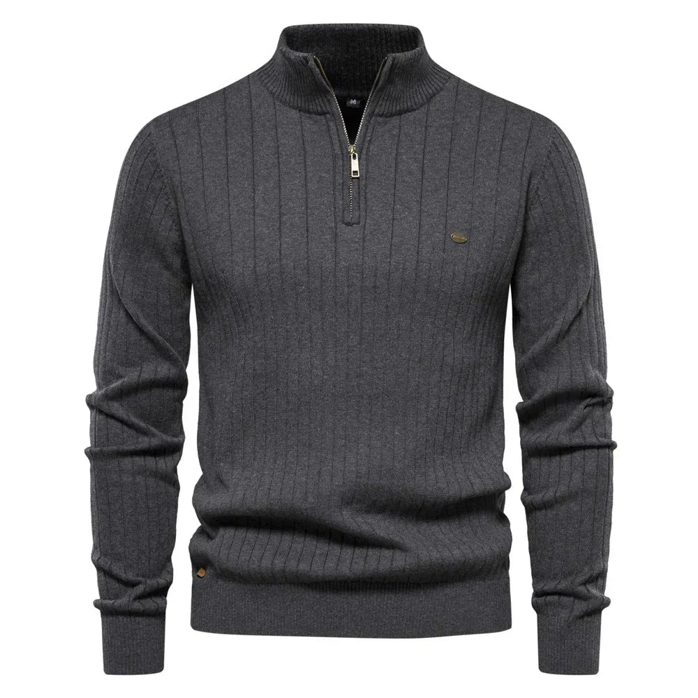 Everford™ | Graham – Half-Zip Ribbed Jumper for Men
