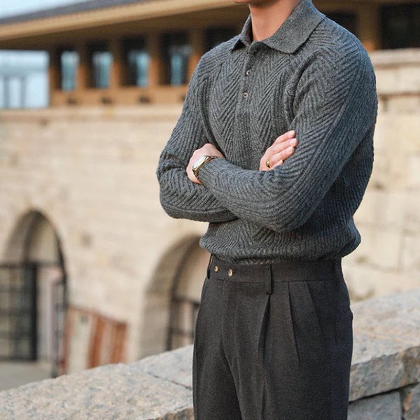 Everford™ | Leonard – Long Sleeve Polo Shirt