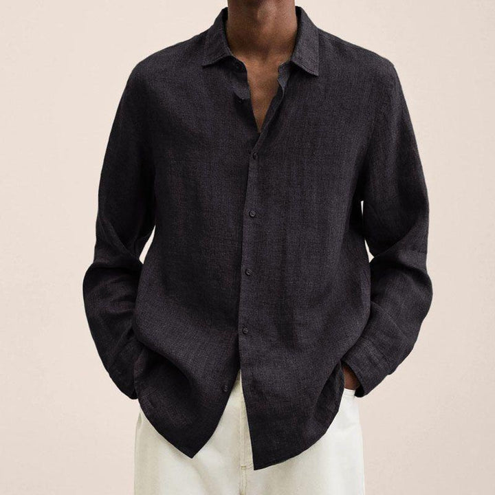 Noah | Men’s Long Sleeve Shirt with Button Front and Relaxed Fit