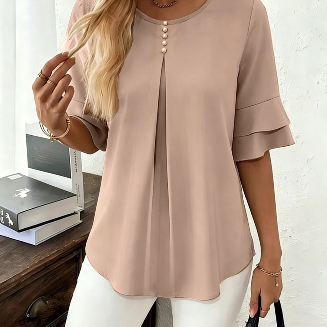Zella | Women’s Blouse featuring Sleeve Overlay