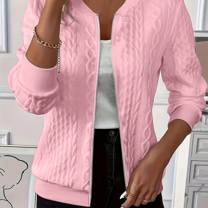 Xirella | Women’s Zip-Up Jacket with textured pattern and fitted shape
