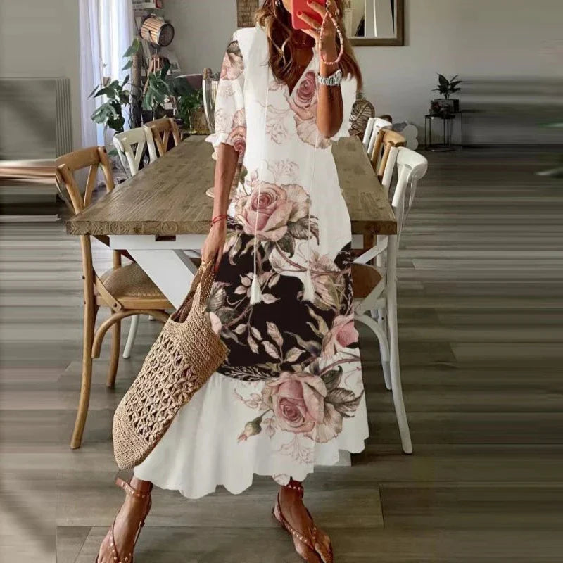 Elvina | Women’s floral maxi dress designed for summer days