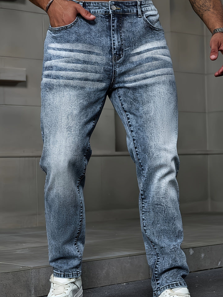 Varexen | Men’s Slim-Fit Jeans with vintage-inspired fade