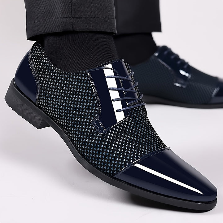 Drevano | Men’s Formal Shoes with textured upper and polished toe cap