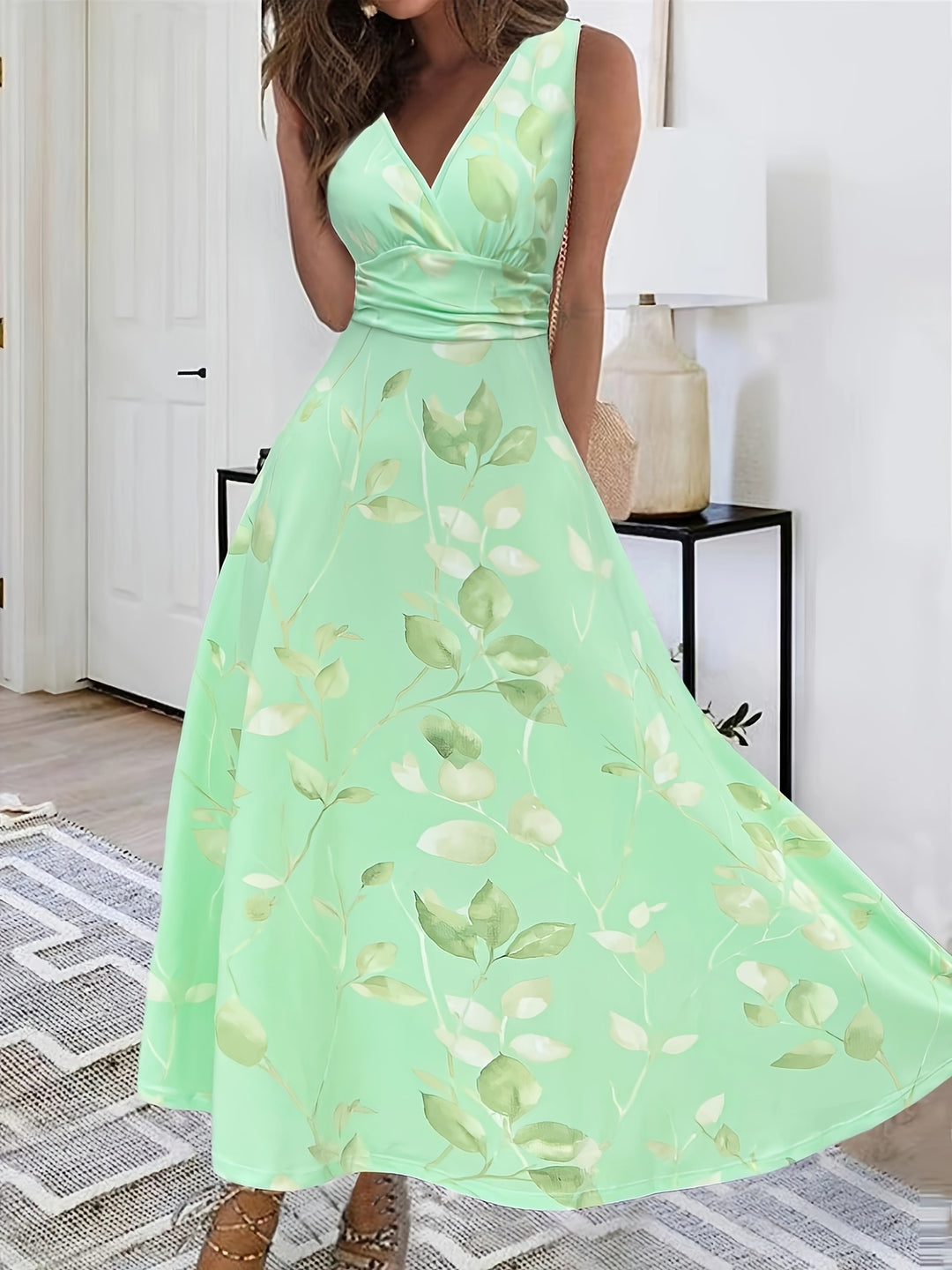 Liorenne | Women’s Maxi Dress with wrap neckline and flowing soft profile