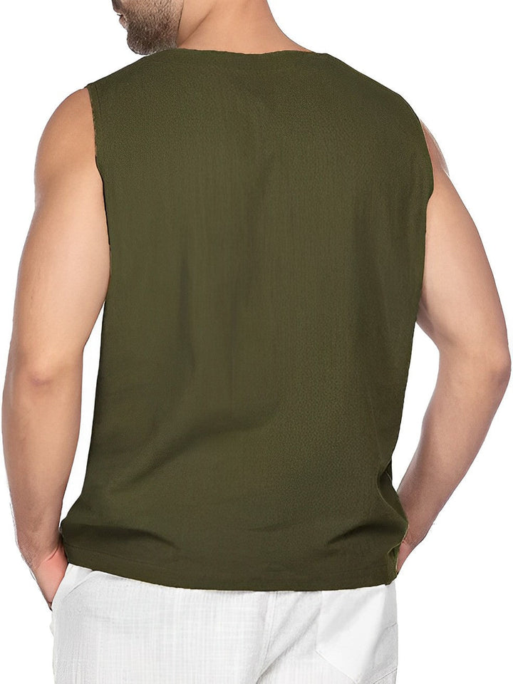 Zenviro | Men’s Sleeveless Top featuring lace-up neckline