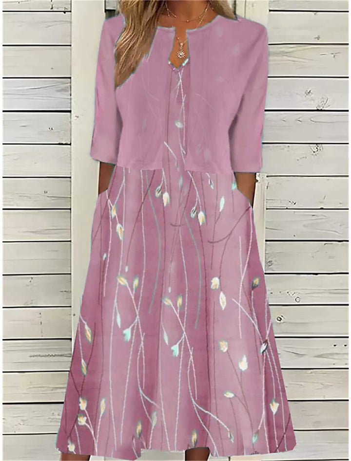 Sylvie | Women’s Floral Midi Dress in a Graceful A-Line Cut