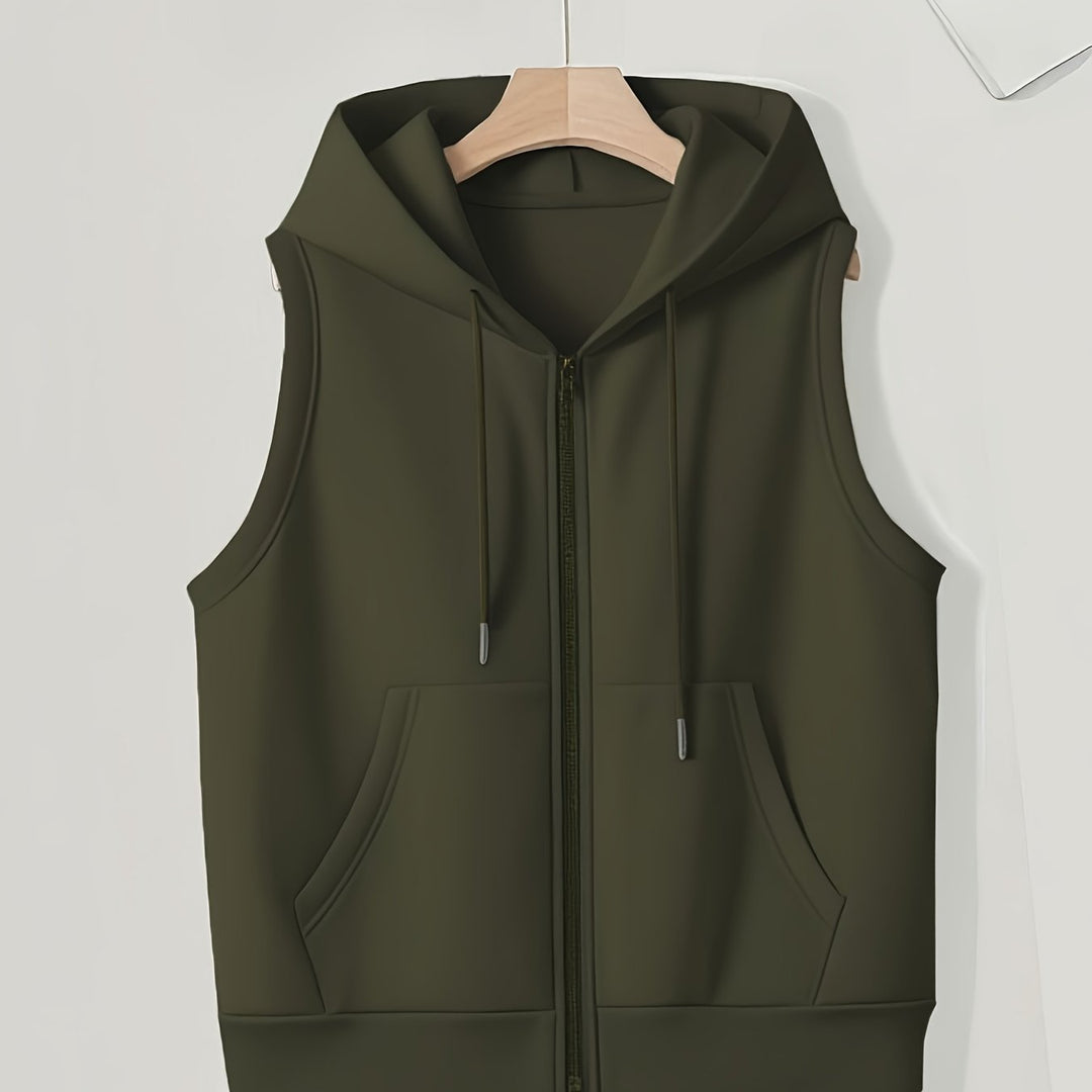 Elmara | Women’s Sleeveless Hoodie with zip-up front