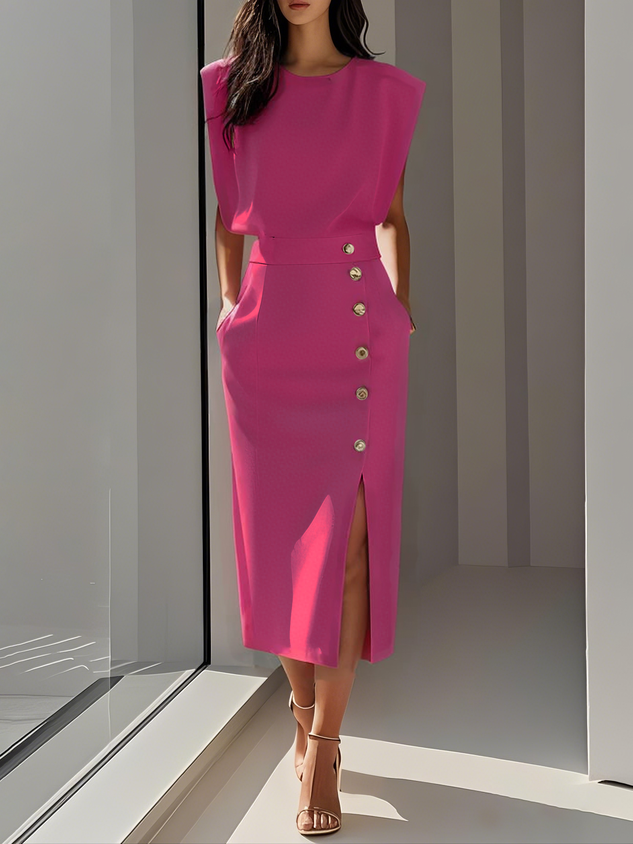 Celeste | Women’s Midi Dress in a Structured Look