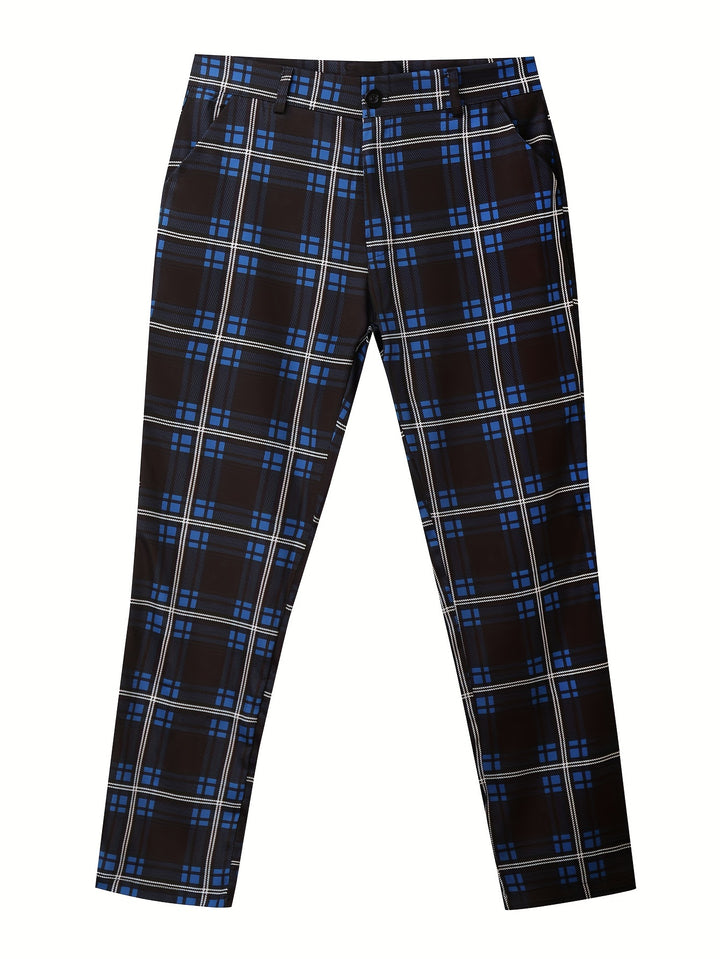 Kelvorn | Men’s Checked Trousers with tapered fit and modern frame