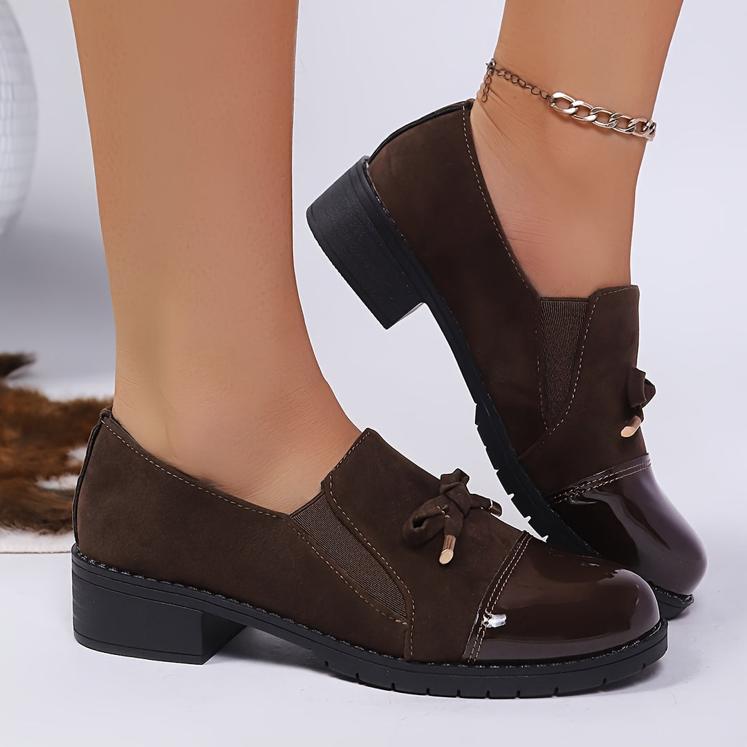 Liora | Women’s Low-Heel Loafers with Bow Detail