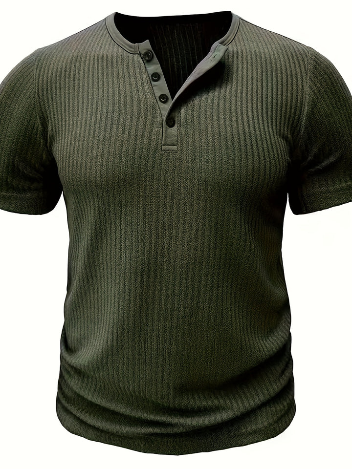 Darex | Men’s Henley T-Shirt featuring a button placket