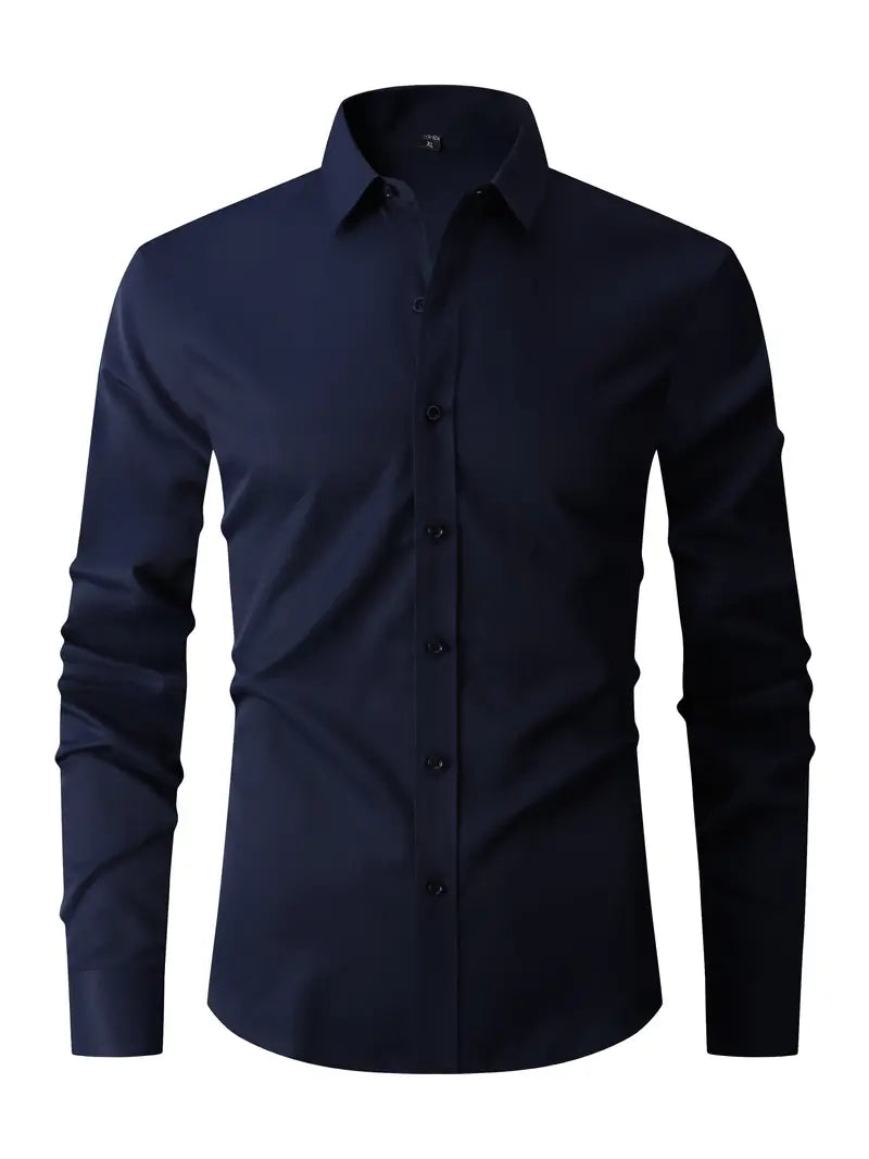Silas | Men’s Shirt with a Sleek Button Arrangement