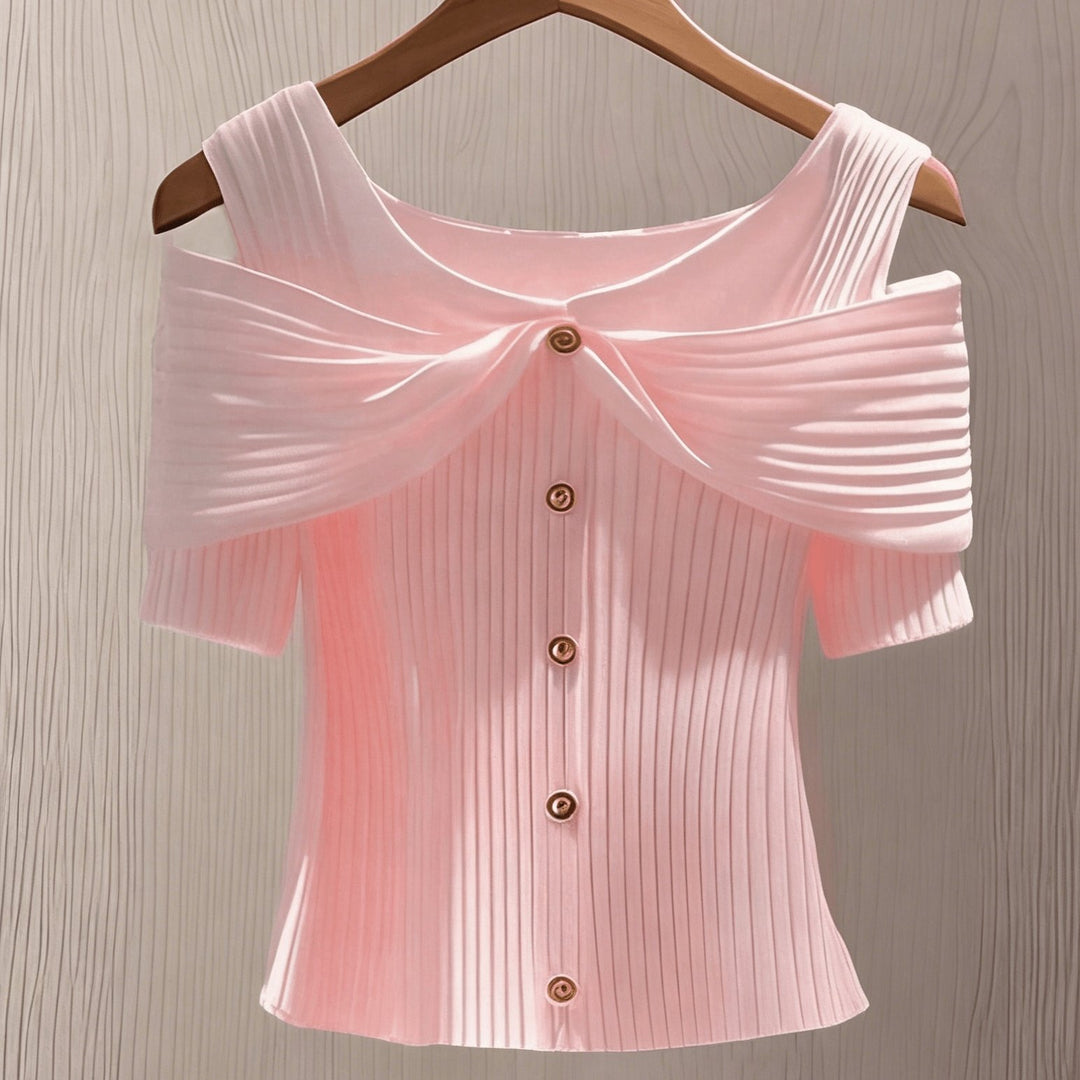 Harriet | Women’s Off-Shoulder Top with Draped Front Detail