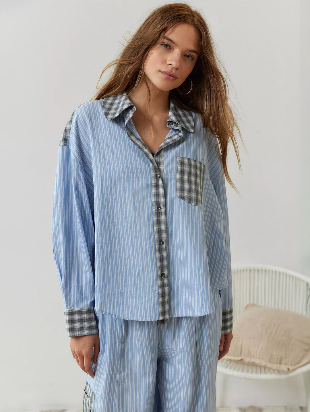 Vionelle | Women’s Pyjama Set with multi-tone panel layout