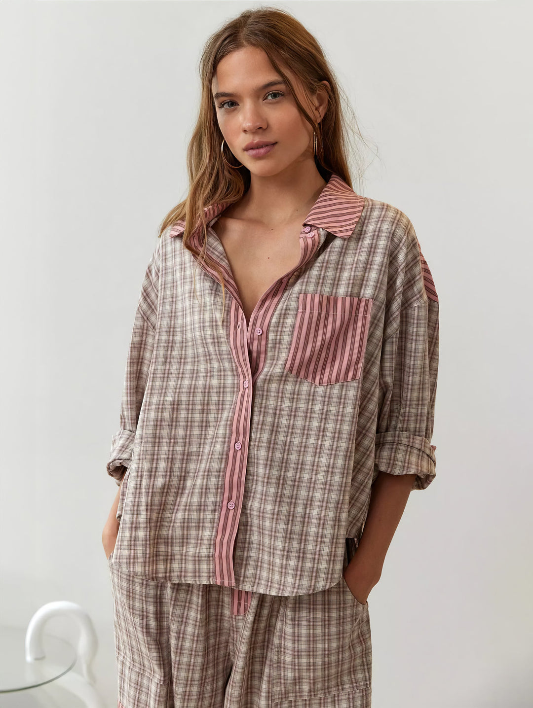 Vionelle | Women’s Pyjama Set with multi-tone panel layout