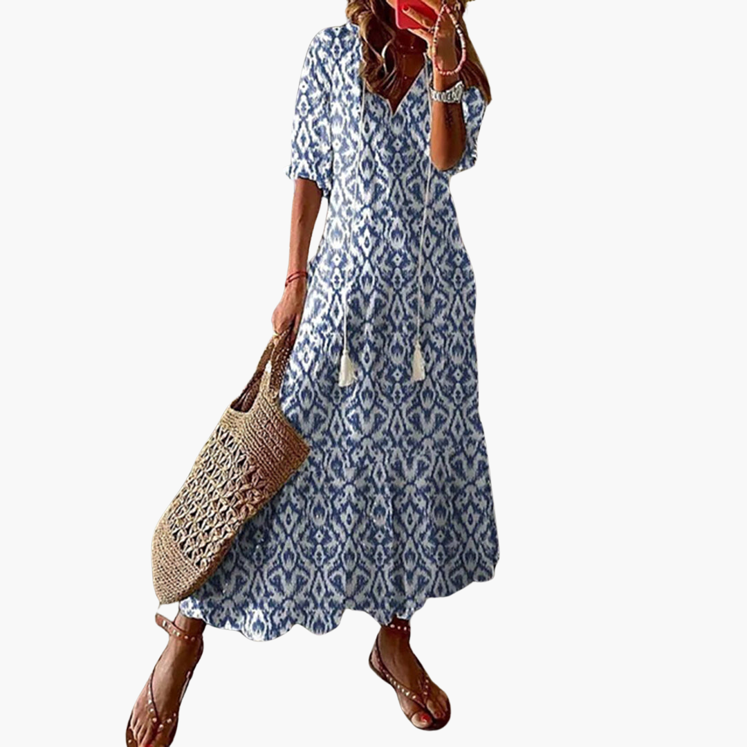 Oriana | Women’s Maxi Dress featuring Soft Detailed Tie