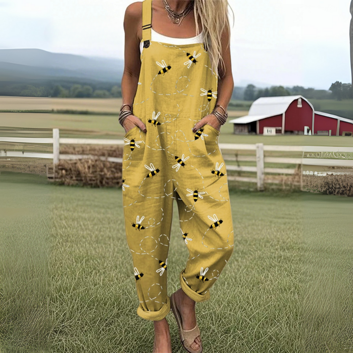 Mabel | Women’s Bee Print Jumpsuit for Laid-Back Daywear