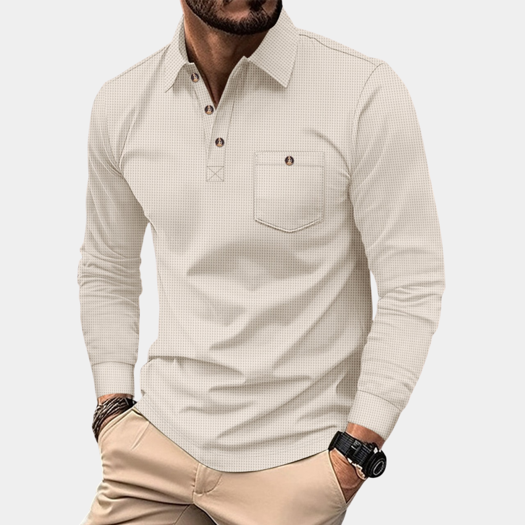 Everford™ | Colin – Long-Sleeved Polo with Chest Pocket