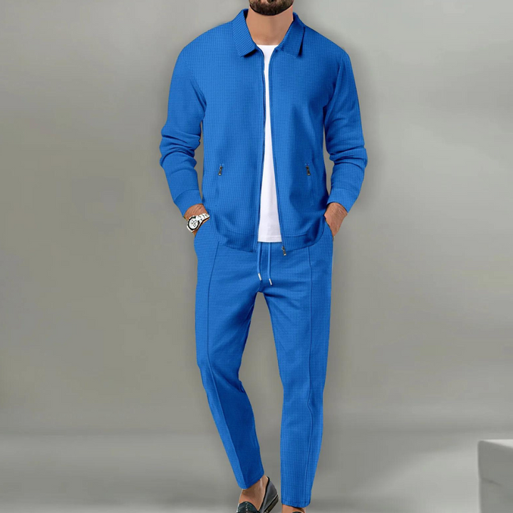 Elvoro | Men’s Two-Piece Set featuring zip jacket and tapered trousers