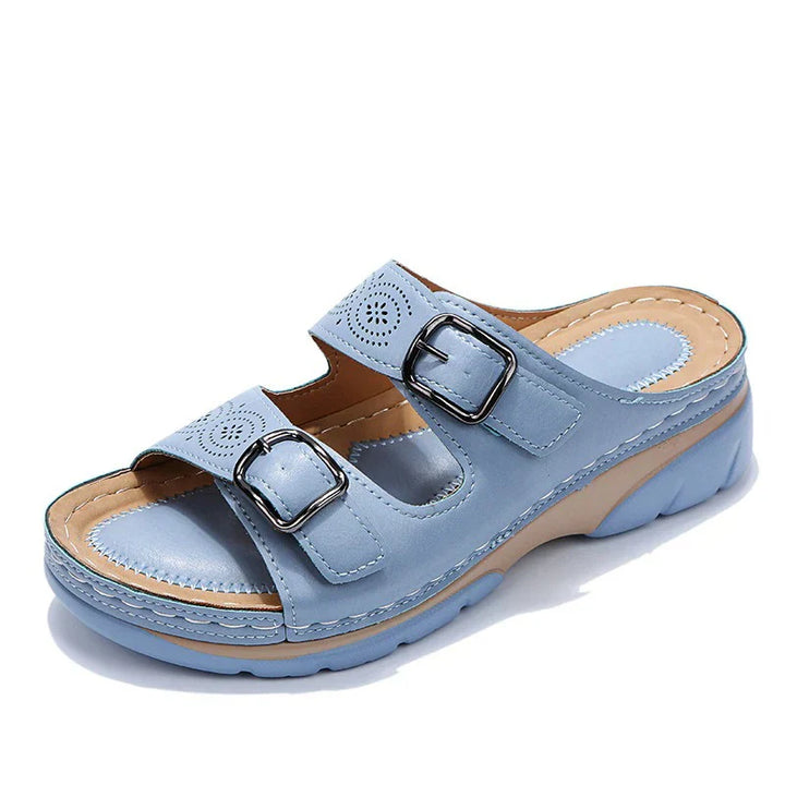 Eryndra | Women’s Slide Sandals featuring Double Buckle Design