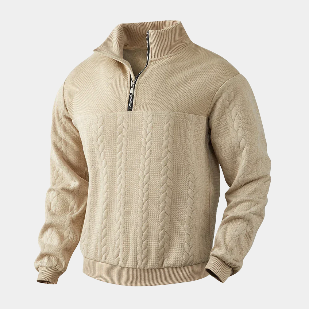 Everford™ | Nigel – Textured Half-Zip Jumper