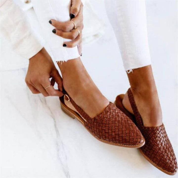 Mirelle | Women’s Slip-On Flats with Woven Pattern