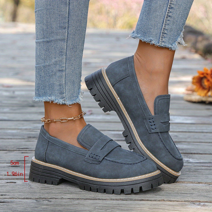 Torvique | Women’s Chunky Sole Loafers designed for simple visual appeal