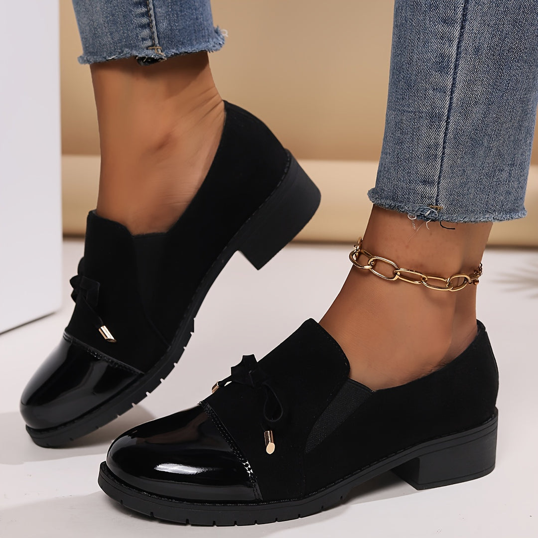 Liora | Women’s Low-Heel Loafers with Bow Detail