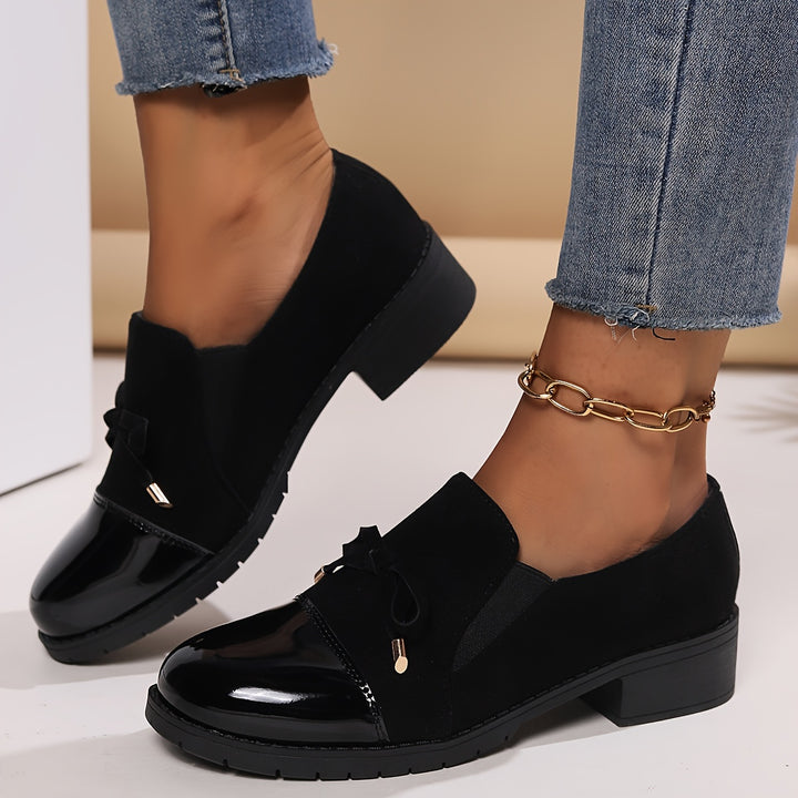 Liora | Women’s Low-Heel Loafers with Bow Detail