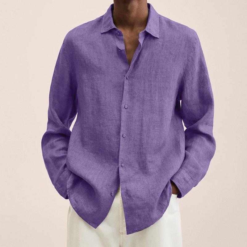 Noah | Men’s Long Sleeve Shirt with Button Front and Relaxed Fit
