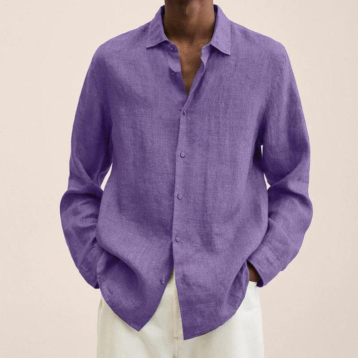 Noah | Men’s Long Sleeve Shirt with Button Front and Relaxed Fit