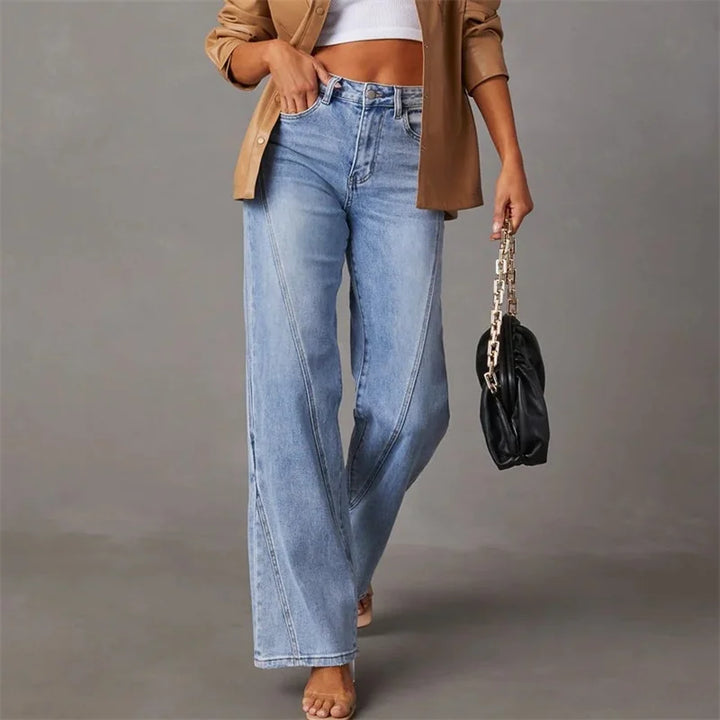 Alviera | Women’s Wide Leg Jeans with Loose Fit Design