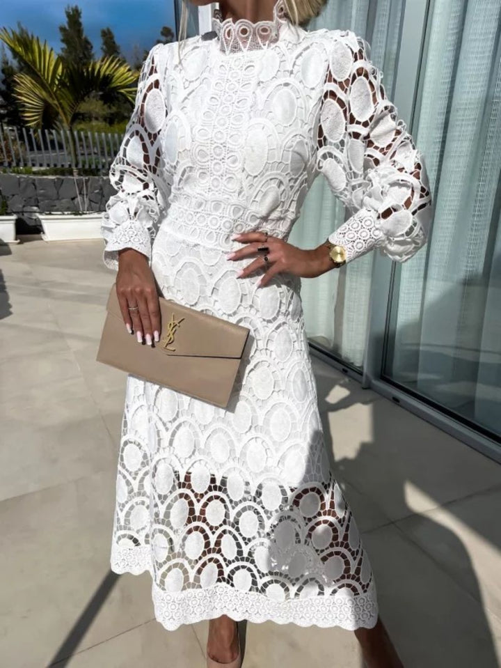 Seraphina | Women’s Midi Dress featuring an Elegant Cut-Out Pattern