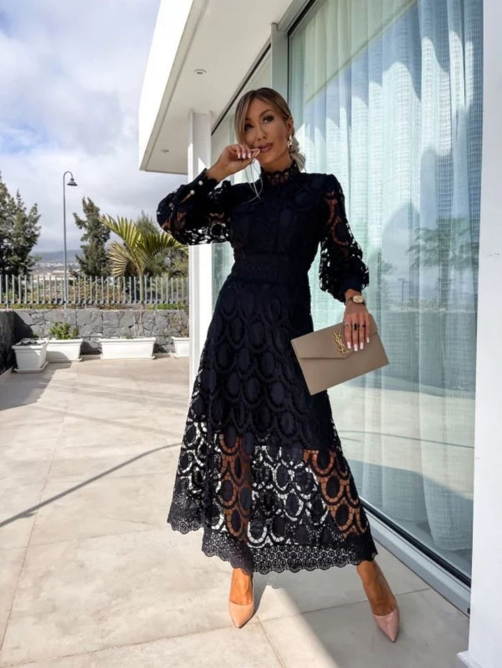 Seraphina | Women’s Midi Dress featuring an Elegant Cut-Out Pattern