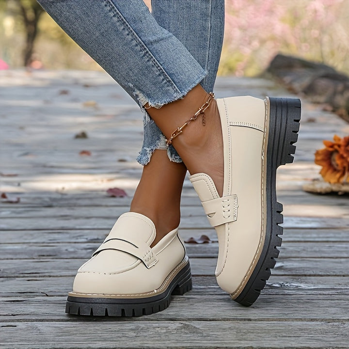 Torvique | Women’s Chunky Sole Loafers designed for simple visual appeal