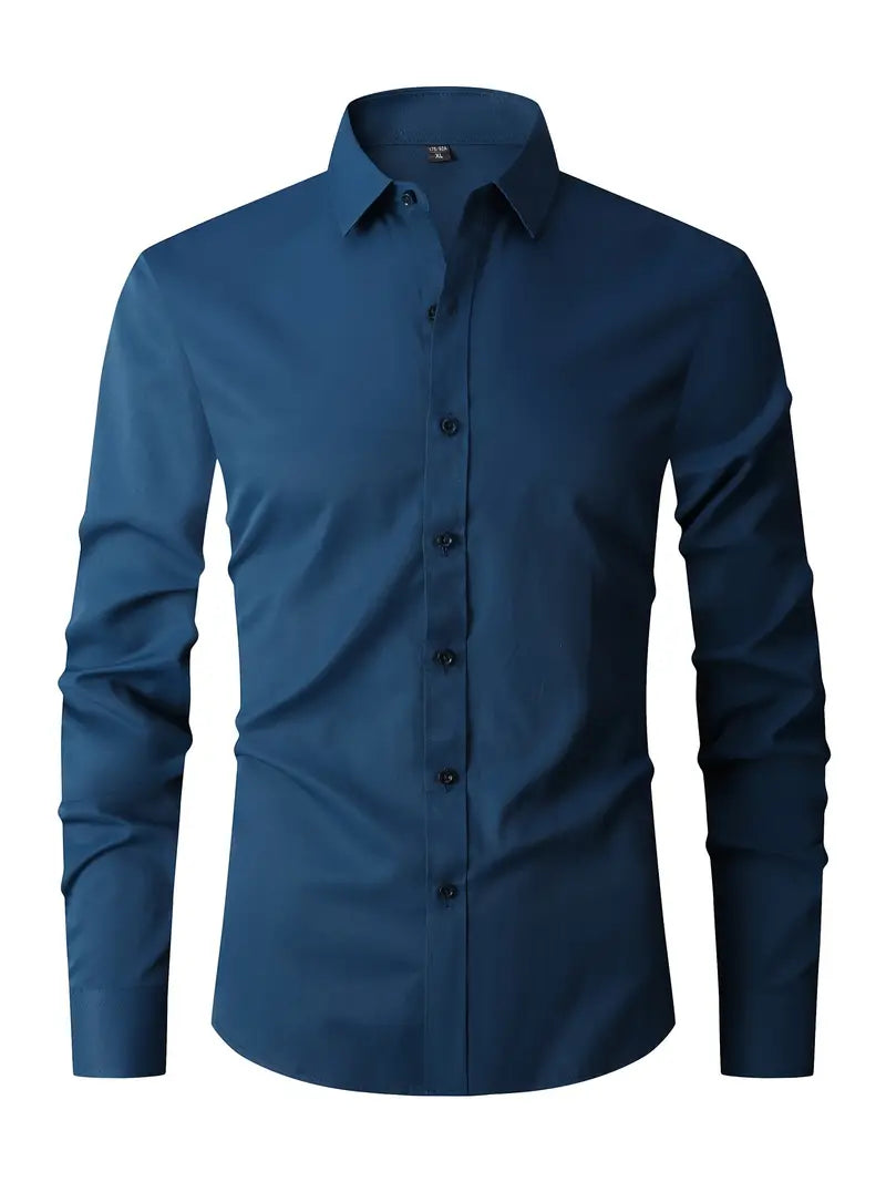 Silas | Men’s Shirt with a Sleek Button Arrangement