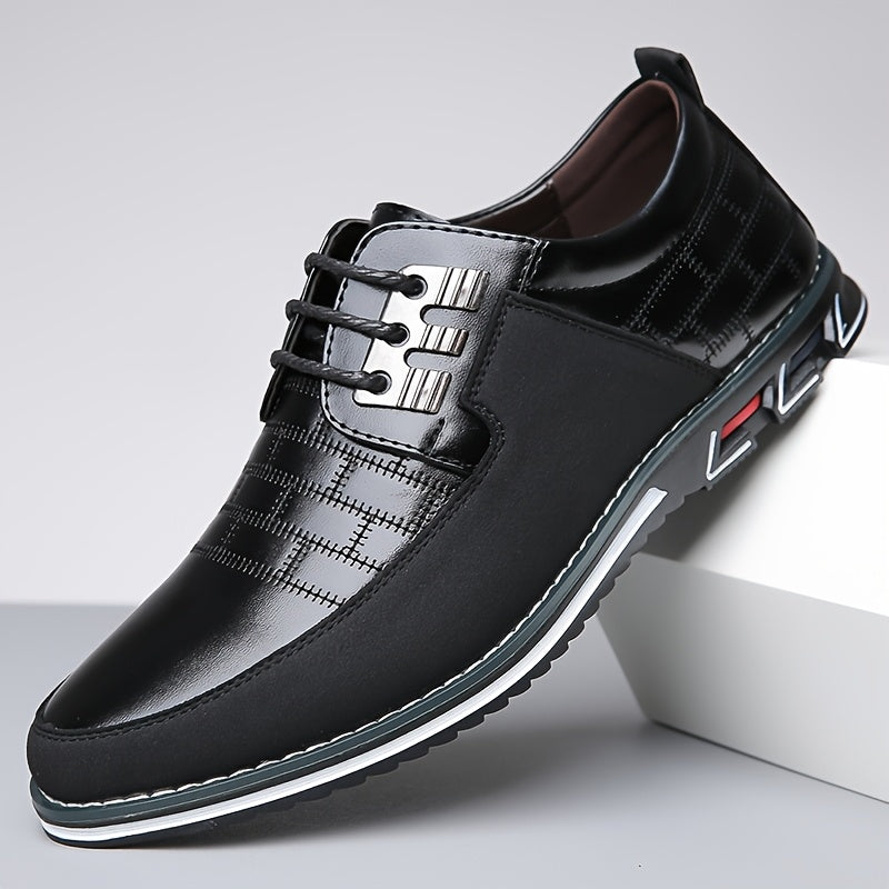 Zerion | Men’s Lace-Up Shoes with quilted panel design and sharp modern outline