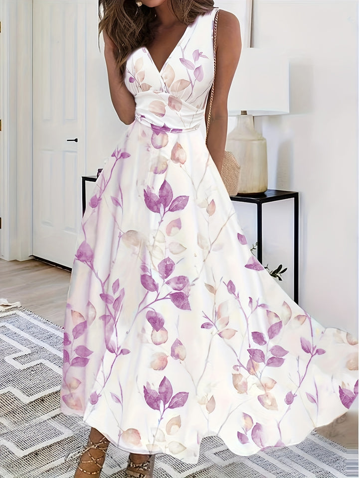 Liorenne | Women’s Maxi Dress with wrap neckline and flowing soft profile