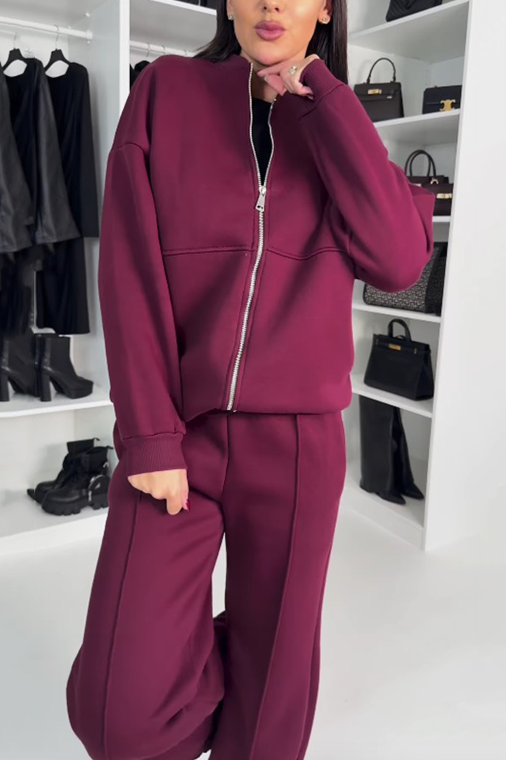 Lureva | Women’s Two-Piece Lounge Set with zip-up jacket