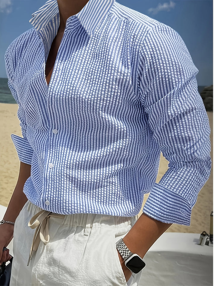 Calyrix | Women’s Striped Shirt designed for everyday fashion pairing