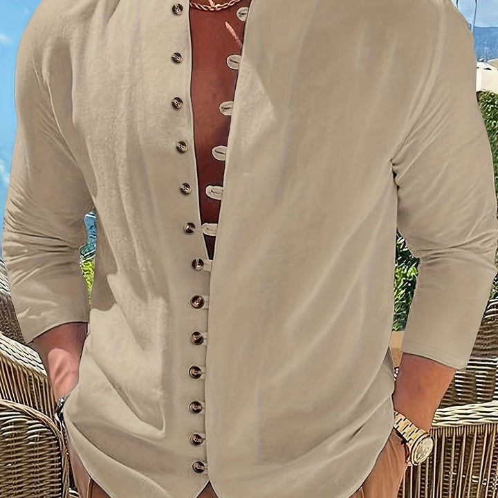 Torvain | Men’s Shirt featuring Statement Button Detail