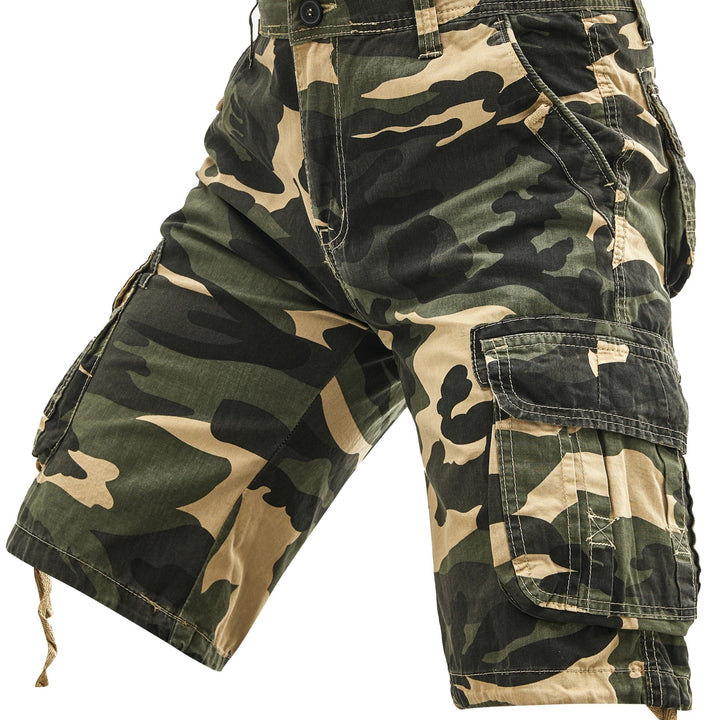 Kavron | Men’s Cargo Shorts in a bold camo visual concept