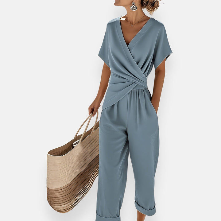 Tessa | Women’s Wrap Front Jumpsuit for Refined Casual Plans