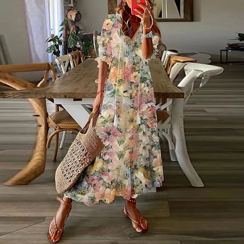Elvina | Women’s floral maxi dress designed for summer days